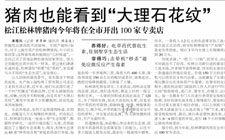 豬肉也能看到“大理石花紋” 松江松林牌豬肉今年將在全市開出100家專賣店